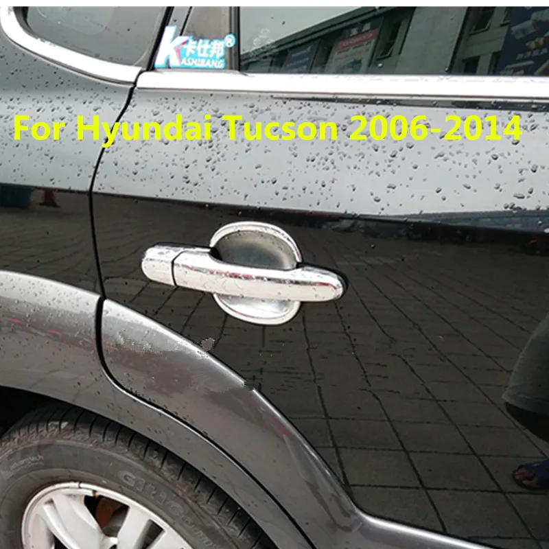 For Hyundai Tucson 2006-2014 Chrome Handle Cover/ABS Door Bowl Cap Cover Trims Car-Styling Accessories 4-8pcs | Автомобили и