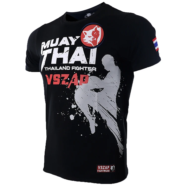 VSZAP Муай Тай шорты ThaiPattern Спортивная футболка тренировочные дышащие MMA боксерские майки