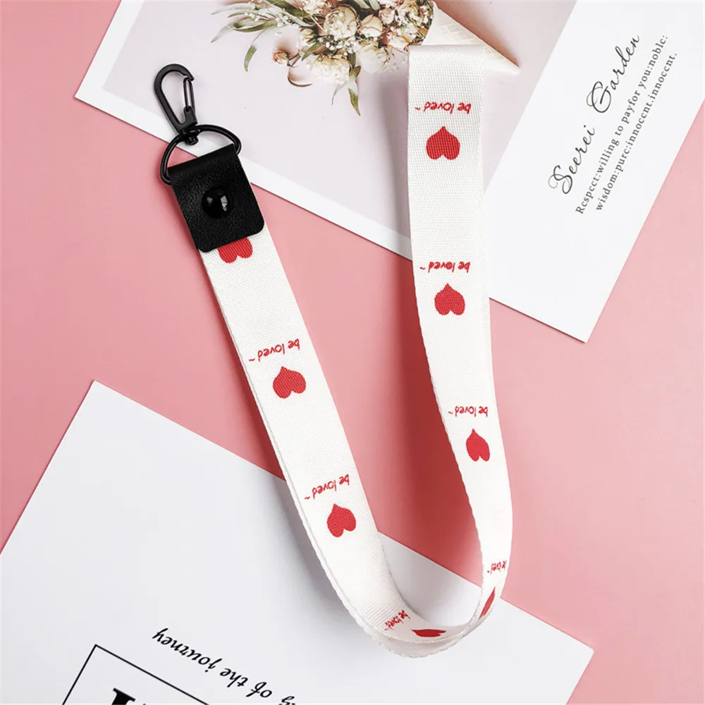 2 шт. ремешки с сердечками и выдвижной держатель для карт значок катушка телефона