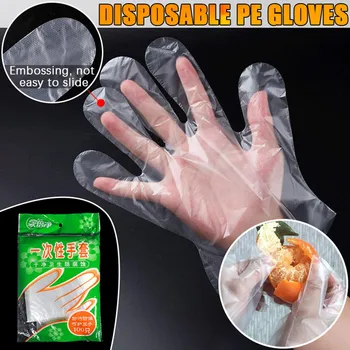 

100 PCS Transparent Disposable PVC Gloves Dishwashing/Kitchen/Medical /Latex/Rubber/Garden Gloves Universal For Home Cleaning