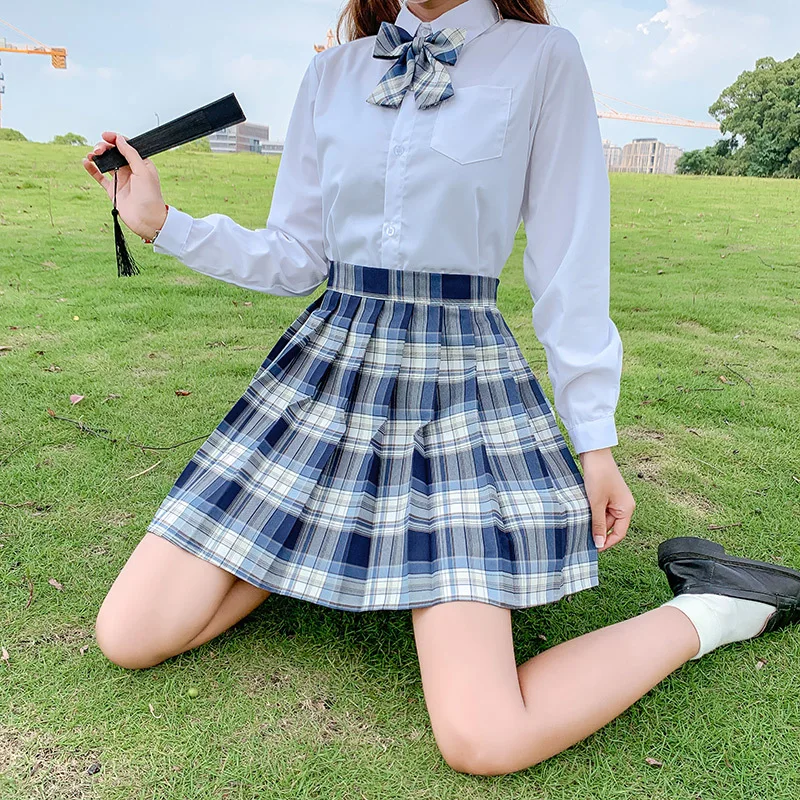Для женщин плиссированная юбка Kawaii для девочек Косплэй клетчатая Harajuku милые