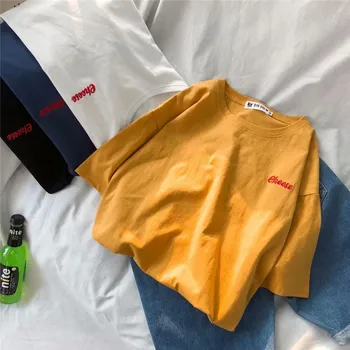 

The latest 2019 New spring and summer men's short-sleeved T-shirt European and American striped print