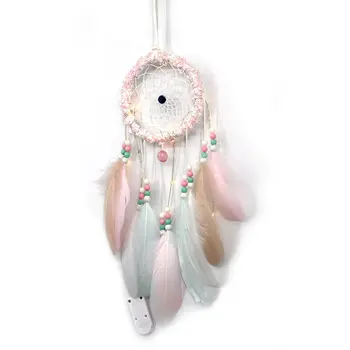 

Handmade Feather Hanging Pendant Dream Catcher Pendant LED Light Xmas Decor Girlfriends Birthday Gift