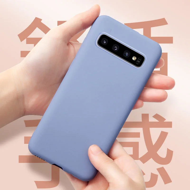 Original Liquid Silicone Case for Samsung Galaxy S8 S9 S10 Plus S10E Note 8 9 10 Pro A20 30 70 Soft Slim Cover Coque Funda | Мобильные