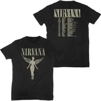 

NIRVANA T-Shirt In Utero BLACK Tour 1993 W/ Dates Authentic New S-2XL