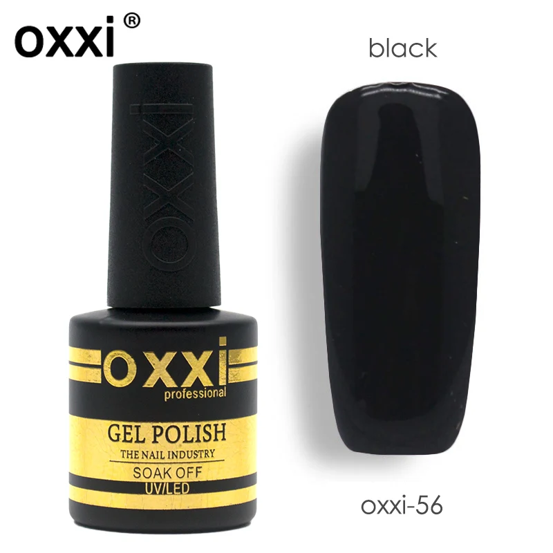 OXXI 8 мл; Гель-лак для ногтей лак стойкий блеск гель лак для дизайна ногтей резиновая основа и верхнее покрытие гель-Краска матовая гибридная эмаль - Цвет: oxxi-56-black