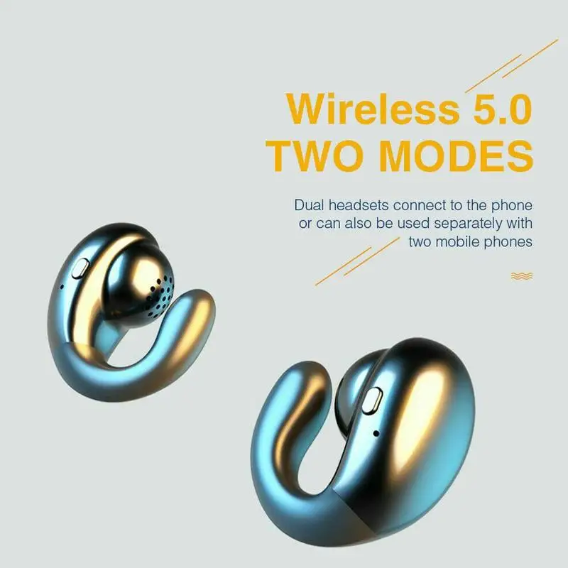 Bone Conduction TWS Wireless Headphones Bluetooth Ear hook Music Wireless Headphones Sports Mini Earbuds Stereo B5F5