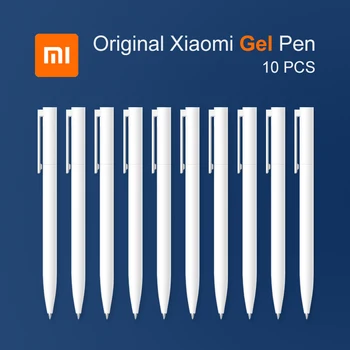 

Original Xiaomi Mi 10Pcs Gel Pen 0.5mm Black Refill No Cap Bullet Pen Smooth Switzerland MIKRON Nib Japanese Ink