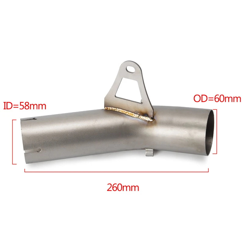 Motorcycle Muffler Exhaust Middle Pipe Mid-Section Tube Stainless Steel for BMW S1000RR S1000 RR 2010