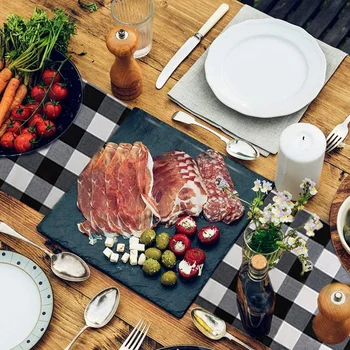 

Buffalo Check Table Runner Handmade Black and White Plaid for Family Dinner, Outdoor Or Indoor Parties, Thanksgiving, Christmas