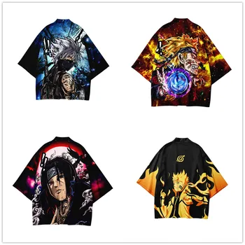 

Anime NARUTO 3D Printing Japanese Kimono Haori Yukata Cosplay Women/Men Fashion Summer Casual Cool Short Sleeve Streetwear