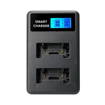 

For Li-40B En-El10 Li63 Np-80 K7006 Ds-6365 Usb Lcd Display Dual Port Battery Charger For Fujifilm Fuji Np-45 Np Fe-350 Grand An
