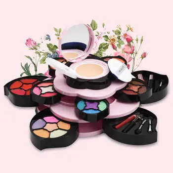 

Rotating Large Flower Multifunctional Makeup Palette Eyeshadow Lipstick Concealer Plate Beginner Makeup Kit Gift Set For Women