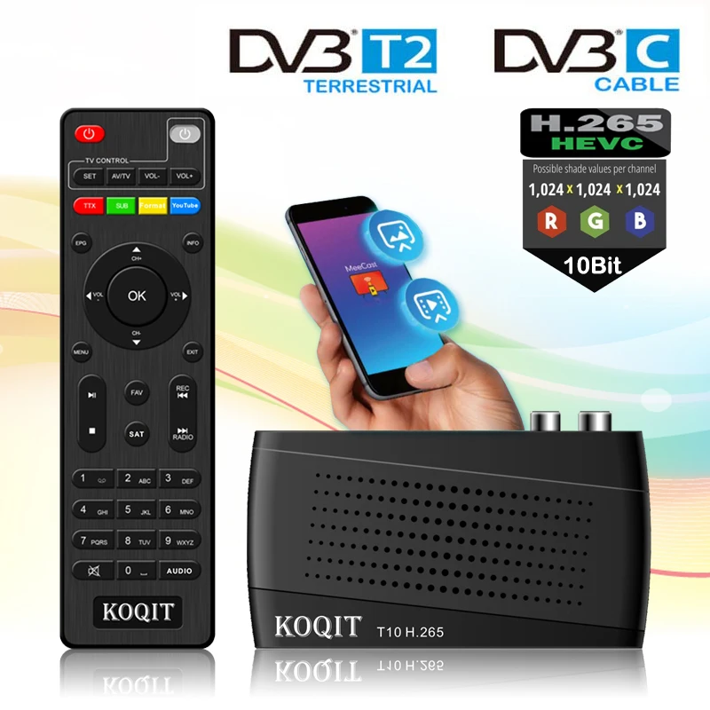 Receptor digital TDT HD DVB-T2 H265 TDT336C - - Electronica de