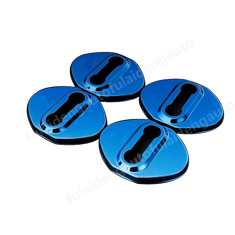 Для Mazda 6 Atenza- внутренний нержавеющий хромированный водонепроницаемый антикоррозийный Автомобильный Дверной замок с пряжкой накладка - Цвет: Синий