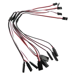 Câble d'extension en Y JR Futaba pour Servo voiture RC hélicoptère, lot de 5 pièces de 100/150/200/300/500mm 