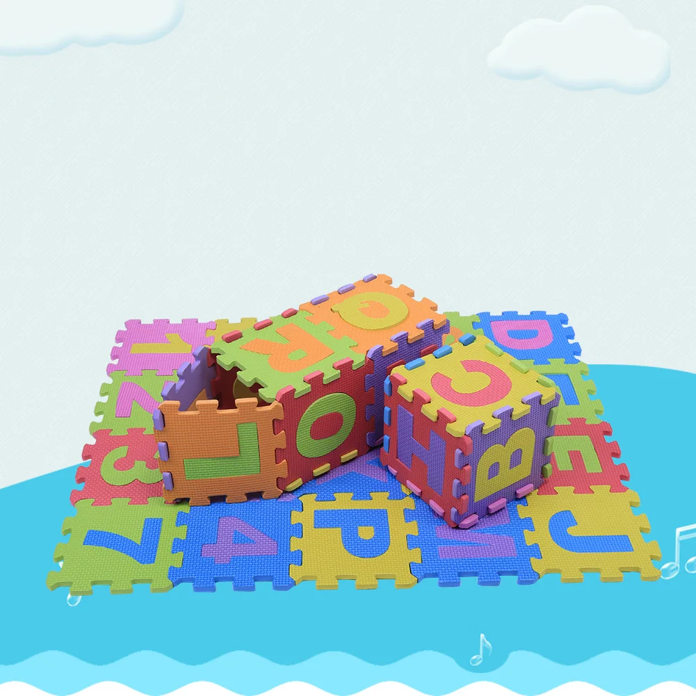 Puseky Детский развивающий коврик EVA пены детская комната блокируя упражнения ползать Плитки напольный коврик-пазл для детей каждый 15x15 см