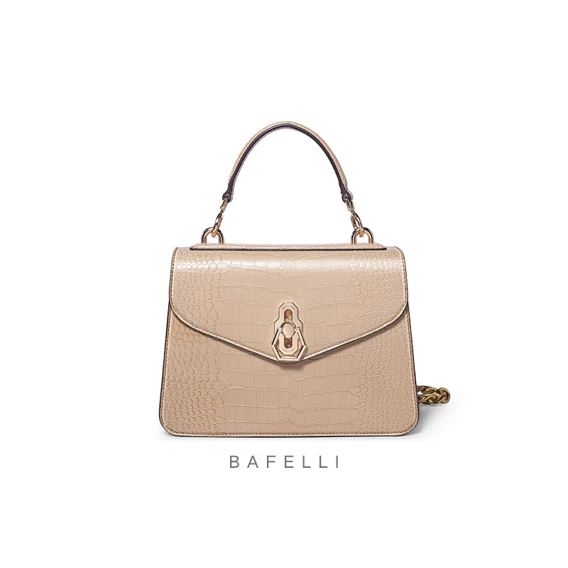 HANDBAG WOMEN NEW ARRIVAL 2021 SHOULDER CROCODILE GRAIN LEATHER COLLOCATION CROSSBODY BOXY PURSE