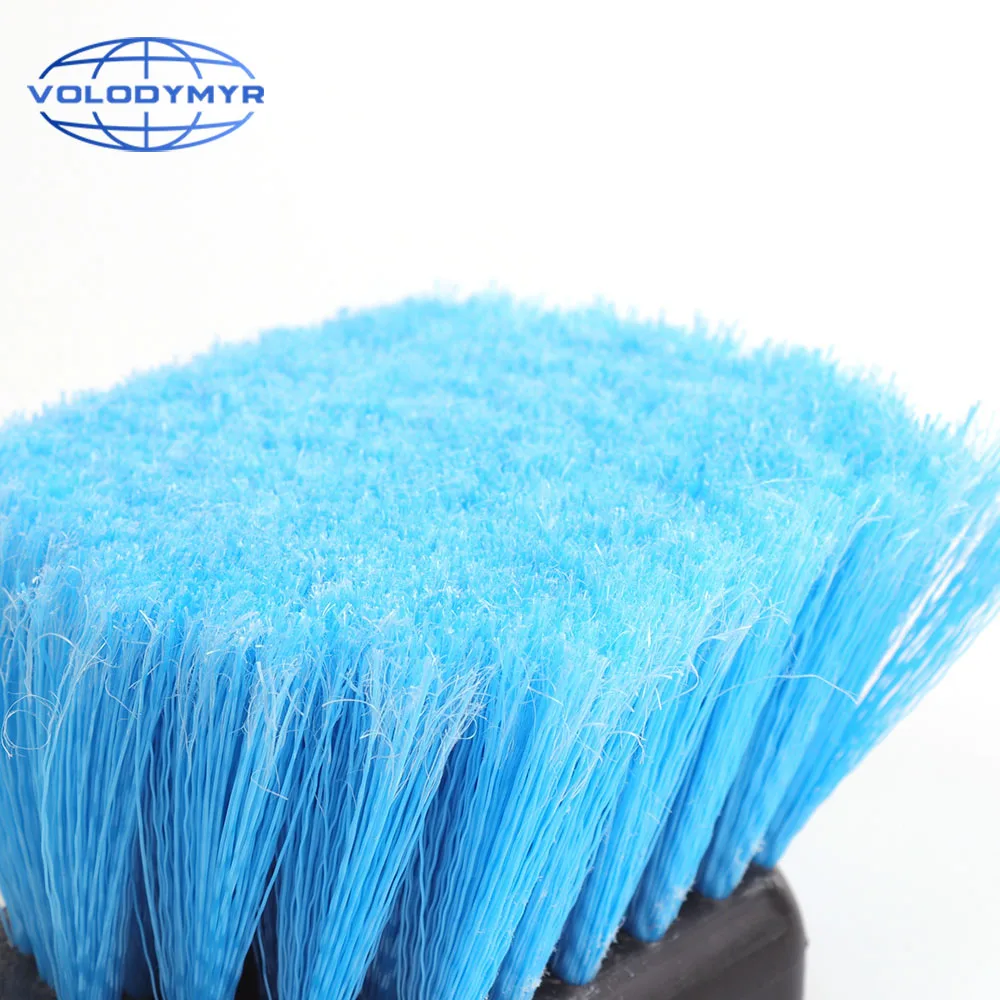 자동차 림 타이어 휠 브러시 클리너, 긴 핸들, 파란색 부드러운 강모 디테일러, 디테일링 자동 청소, 청소 디테일