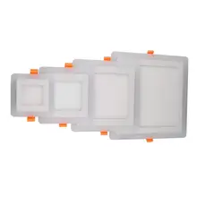 Панельный светодиодный светильник 5 Вт/9 Вт/16 Вт/24 Вт круглый квадратный светодиодный панельный светильник поверхностного монтажа белый+ синий вниз светильник светодиодный потолочный светильник AC85-265V