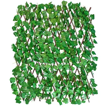 

40cm Retractable Fence Artificial Plant Trellis Vines Climbing Frame Fence Wood Greenery Walls Garden Gardening Decorations