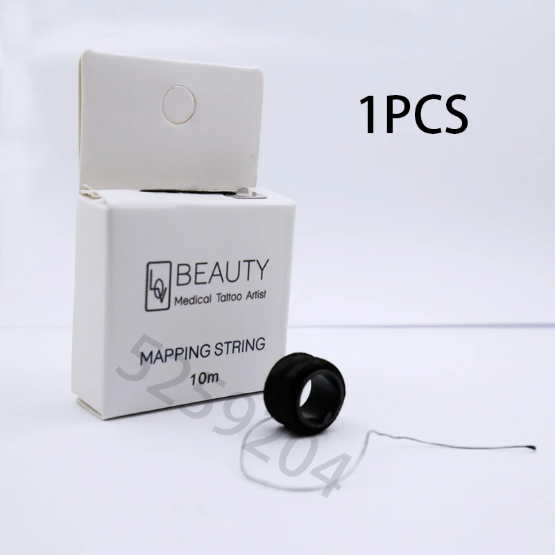 1pcs white Mapping pre-ink string Microblading eyebow Make Up dying Liners нить для полупостоянного позиционирования бровей измерительные инструменты - Цвет: 1pcs white