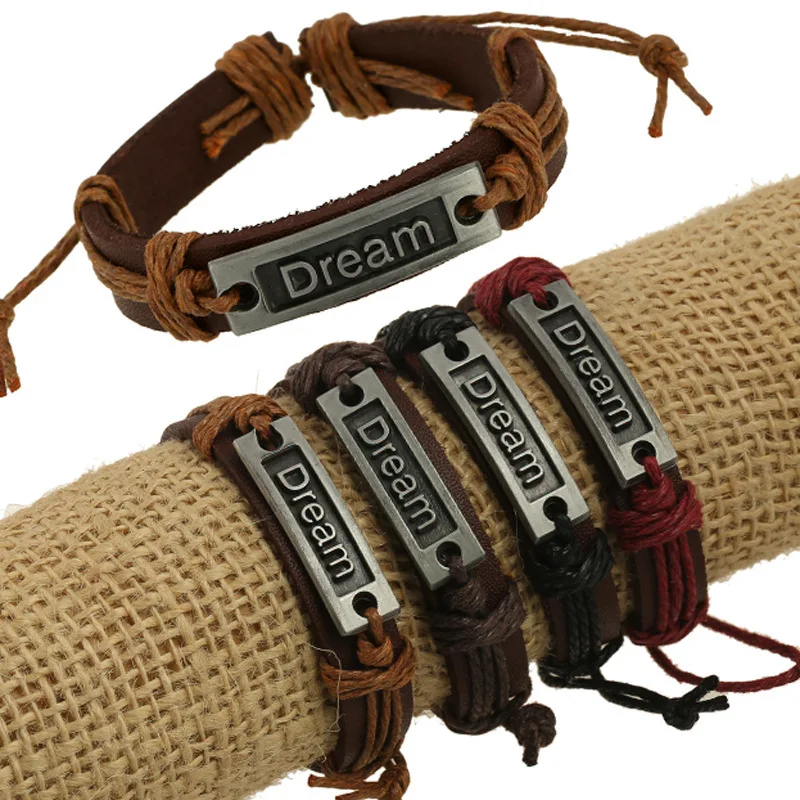 

Dream cowhide national bracelet non-mainstream accessories wholesale manufacturers selling leather bracelet