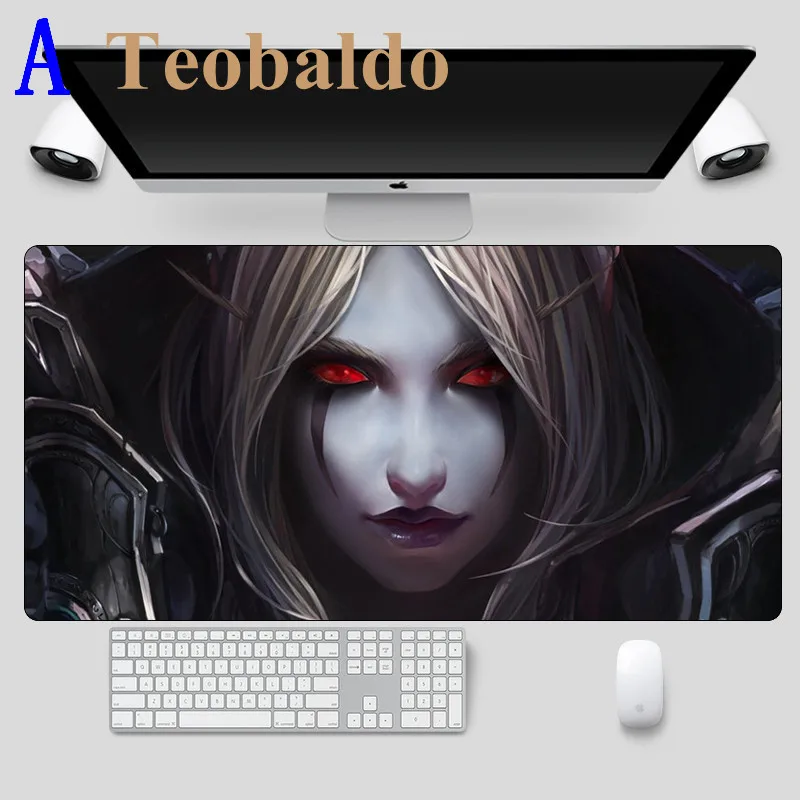 400x900x2mm World of Warcraft Мышь Большой 60X30 см геймера сексуальная девушка Сильвана игровой коврик для мыши для ноутбука резиновые Тетрадь Настольный коврик - Цвет: 400x900x2mm