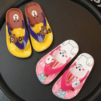 

Home Slippers Kids Boys Beach Sandals Summer Baby Slippers Girls House Flip Flop Children Indoor Casual Shoes Cartoon Cat Mouse
