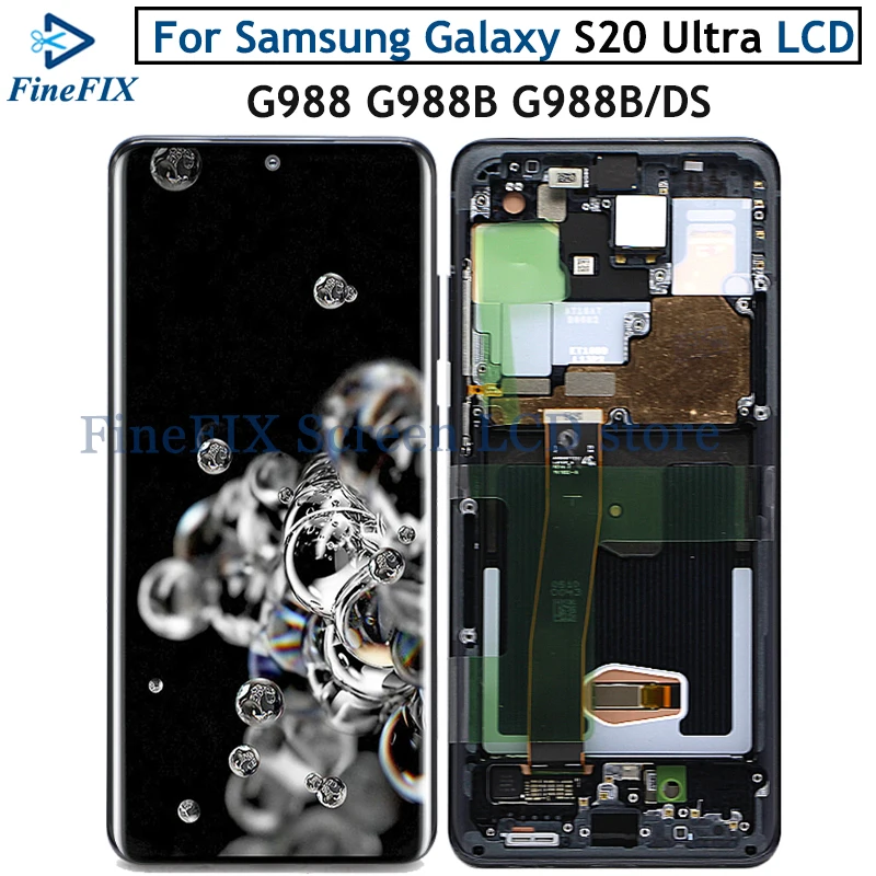 6 9 ''для Samsung Galaxy S20 ультра ЖК G988B/DS с рамкой дисплей сенсорный экран дигитайзер