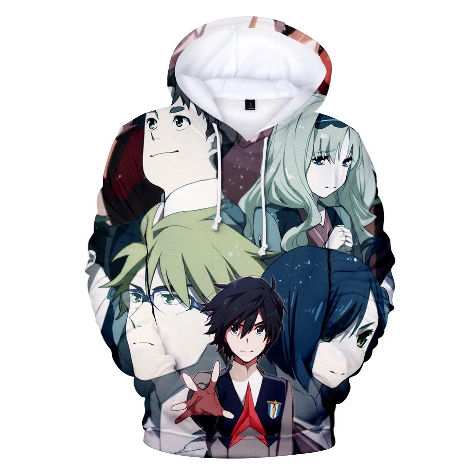 3D Мода Zero Two Hoodies аниме DARLING in the FRANXX полный пуловер толстовка с принтом Толстовка