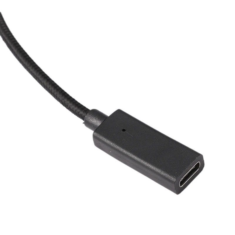 USB кабель с нейлоновой оплеткой 0,2 M женский USB-C зарядный кабель для Microsoft Surface Pro 6/5/4/3 Поверхность ноутбука 1/2, 45Вт 15В PD кабель для зарядки