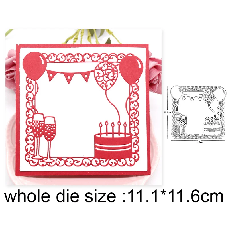 

2020 new metal dies Birthday Party Scene Cutting Dies Stencils for DIY Scrapbooking dies Embossing Paper Card Album Craft dies