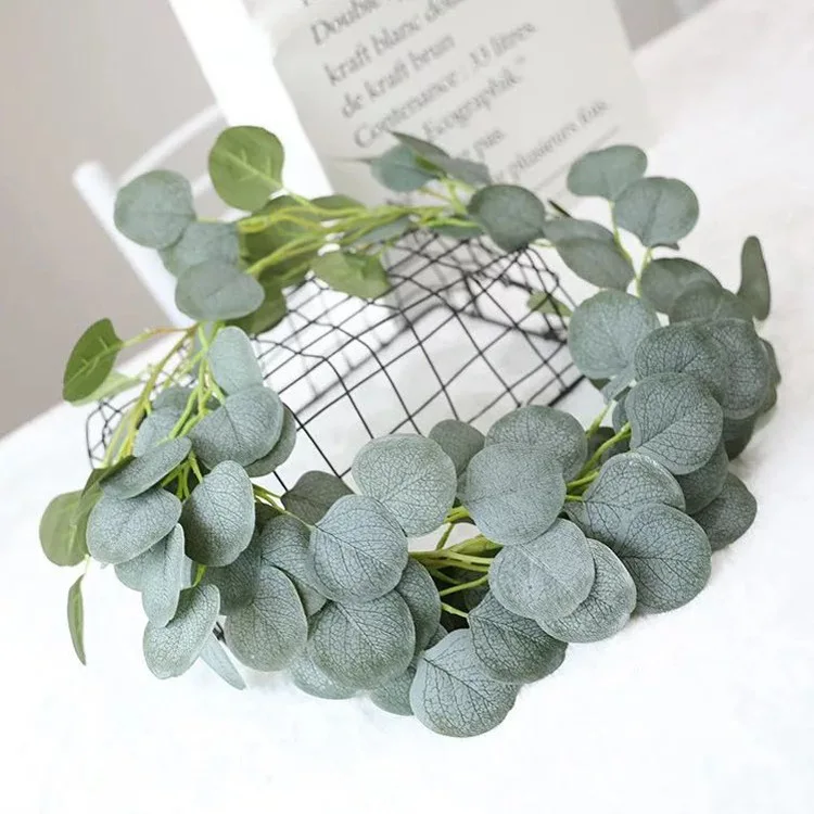 

Artificial Fake Eucalyptus Garland Willow Green Long Leaf Plants Greenery Foliage Wall Hanging INS Style Home Garden Decor
