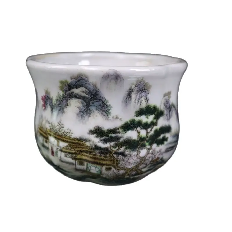

China Jingdezhen pastel landscape pattern plum bowl