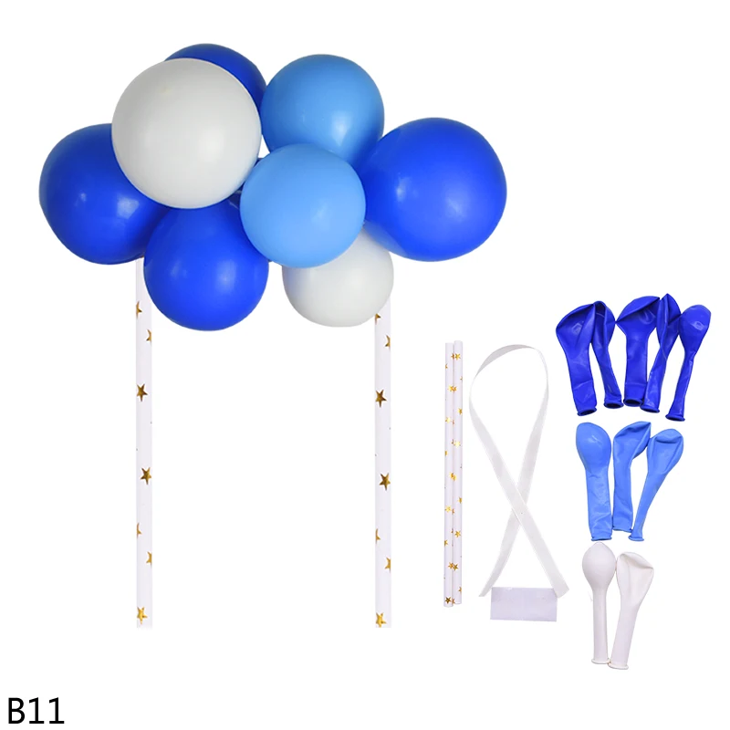 10 шт. 5 дюймов красочные мини-шары облако торт Топпер латексные конфетти шары День рождения украшения для тортов для свадебных вечеринок - Цвет: B11