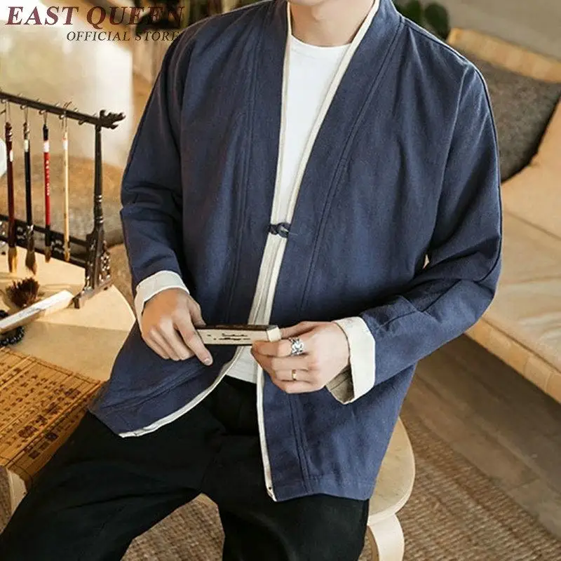 Традиционная китайская одежда для мужчин ушу Одежда Кунг-фу Униформа китайская рубашка кимоно мужская куртка юката хаори мужской