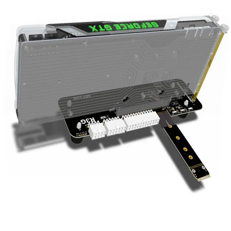 Adt R43sg 4.0 m. Nvme m Chave para X16 Egpu Adaptador Computador Portátil Placa Gráfica Externa Pcie3.0 4.0x4 Riser Cabo para Nuc Itx Stx Cabos de computador e conectores - Imagem 4