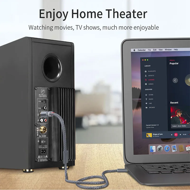 Essager RCA Audio Cable Jack 3.5 to 2 RCA Cable AUX RCA Jack 3.5 mm Adapter Splitter Aux Cable for TV Box Theater Speaker Wire