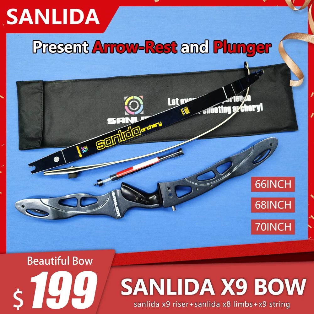 Sanlida Archery X9 Recurve Bow Set Ilf Entrylevel Target Bow Outdoor Filed Archery And Hunting