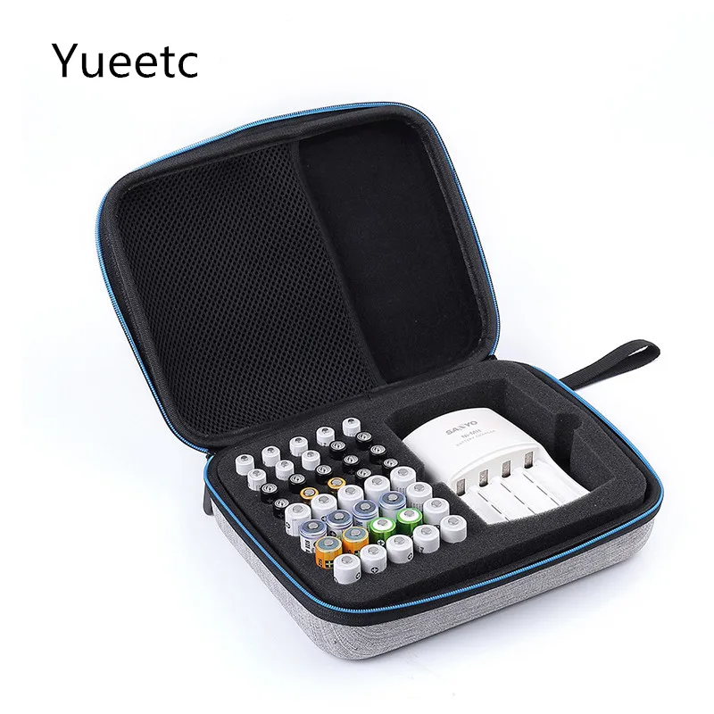 

40pcs AAA AA Battery Storage Box EVA AAA AA Battery Case For Battery Charger Portable AA Battery Storage Organizer