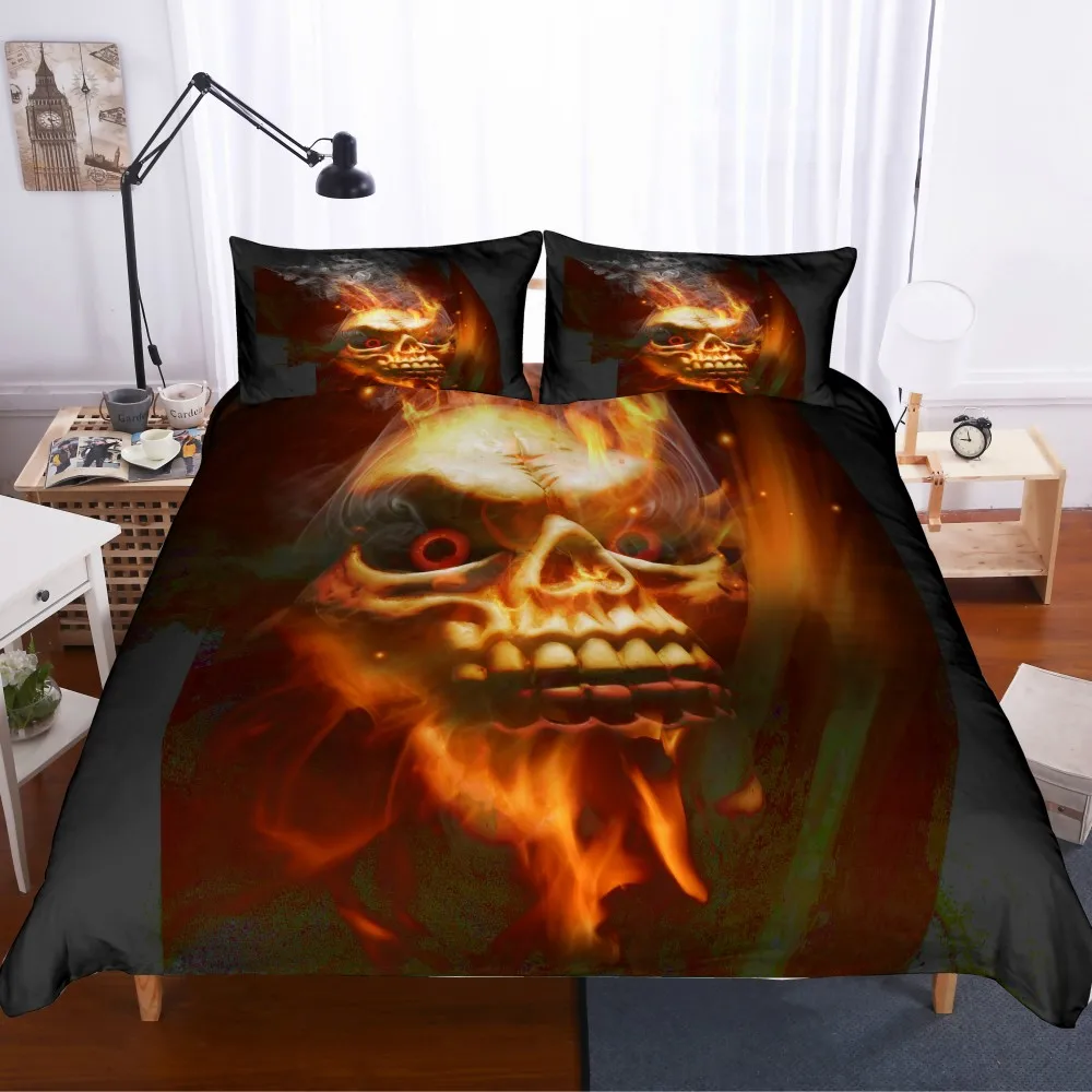 

3D Sugar Skull Bedding Set 2/3PCS Fantasy Duvet Cover Luxury Bedding Sets Throw Pillow Cover Twin Queen King Size Bed Sets