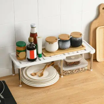 

Multifunctional Kitchen Storage Rack Detachable Dishes Seasoning Layered Large Capacity Retractable Shelf Bathroom Accessories