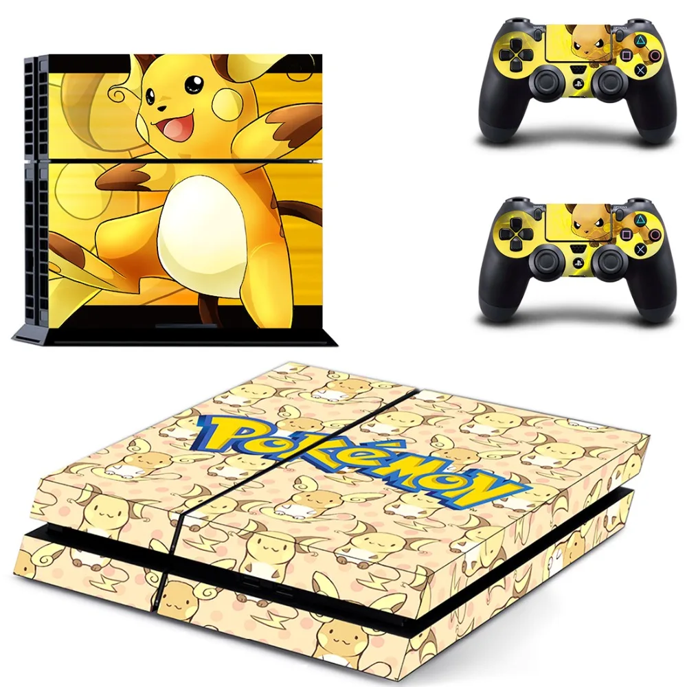 Pokemon Go Пикачу PS4 Кожа Наклейка виниловая для sony Playstation 4 консоль и контроллер PS4 Кожа Наклейка