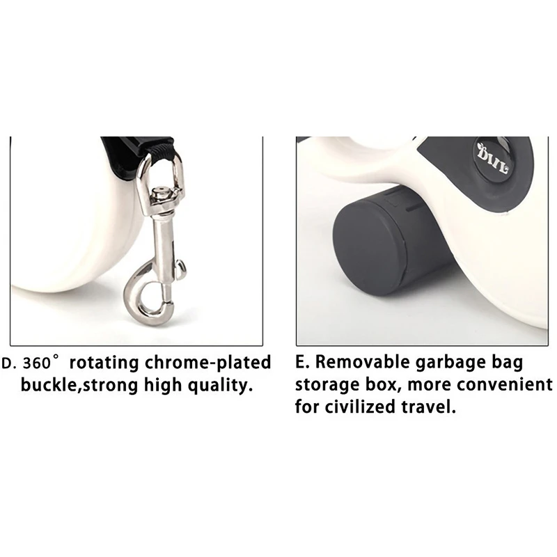 Tanie 5M Premium trwała ruletka dla dużego psa smycz dla zwierząt automatycznie zwijana smycz dla średnio duży pies Walking rozwijana smycz