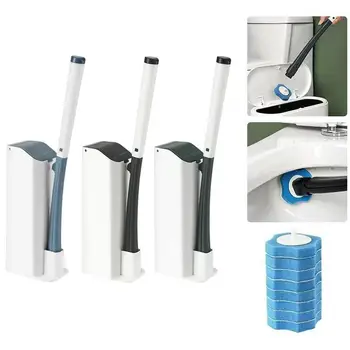 

Toilet Brush Long Handle Cleaning Brush Tools for Toilet Household WC Disposable Cleaning Tool Bathroom Set