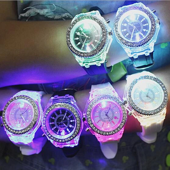Reloj luminoso con luz Led para hombre y mujer, pulsera con para amantes de las jellies, para estudiantes|Relojes mujer| - AliExpress