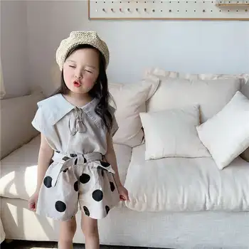 

Children's clothing 2020 summer new products girls Korean version of bow polka dot cotton shorts