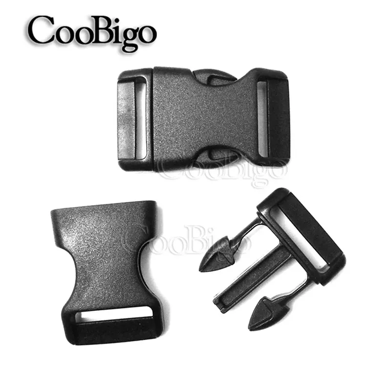 3//4/" Black Contoured Side Release Buckles For Paracord Bracelets Pets Collar