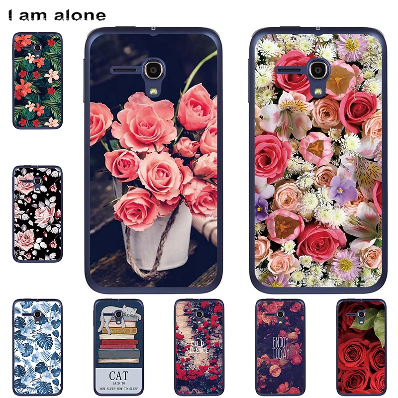 

Phone Cases For Alcatel Pop D5 4.5 inch Soft TPU Bags Mobile Cute Cartoon Printed For Alcatel Pop D5 Free Shipping